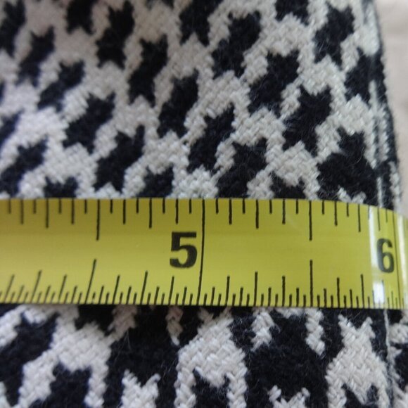 Talbots black & white Houndstooth fabric Bucket bag, Leather handles & trim, VGC - Picture 10 of 14
